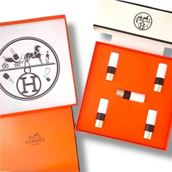 Authentic - New in Box Hermès Lipstick Gift Set – 5 Mini Limited Edition Rare - Picture 7 of 8